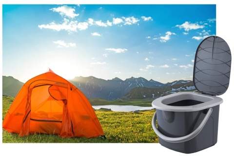 Toaleta Turystyczna BranQ 15,5L Antracyt – Przenośna, Ekologiczna (Z Recyklingu)