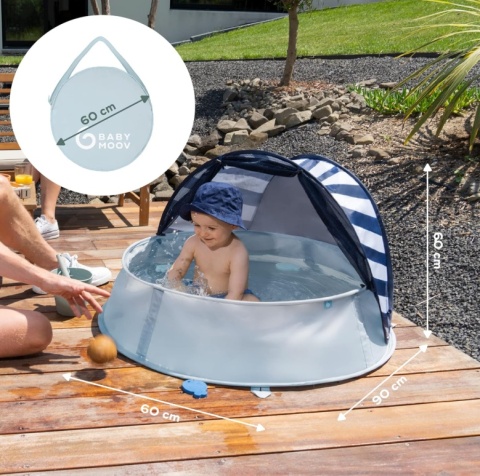 Namiot Plażowy i Basen 3w1 Babymoov Aquani Marrose – Filtr UV 50+, Moskitiera