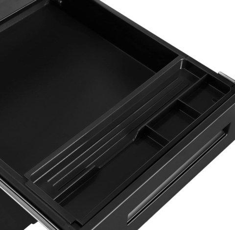 Kontener na Kółkach WOLTU Metalowy Czarny – Zamykany, 3 Szuflady, Gotowy do Użycia