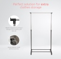 Stojak/ wieszak na Ubrania COMPACTOR – Regulowana Wysokość 85-165 cm, Na Kółkach