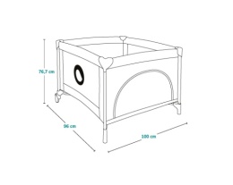 Lionelo Bonnie Grey Scandi – Kojec Dziecięcy 3w1 z Materacem T25 i Bocznym Wejściem