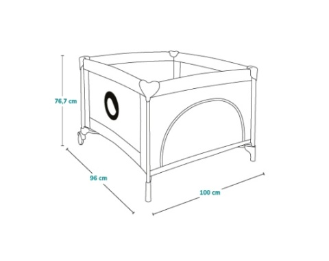 Lionelo Bonnie Grey Scandi – Kojec Dziecięcy 3w1 z Materacem T25 i Bocznym Wejściem