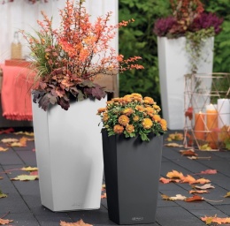 Donica Samonawadniająca LECHUZA Cubico Color 30 – Łupkowy Szary, Słupek