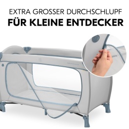 Łóżeczko Turystyczne Hauck Sleep N Play Go Plus – Kojec, Zamek XL, Kółka