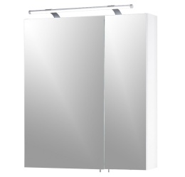 Szafka z Lustrem SCHILDMEYER 60x75 cm Biały Połysk – LED, Gniazdko, Niemiecka Jakość