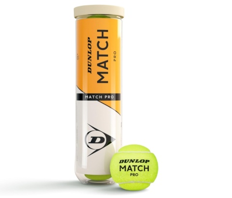 Piłki Tenisowe DUNLOP Match Pro (4 szt.) – Na Wszystkie Nawierzchnie, Wysoka Trwałość