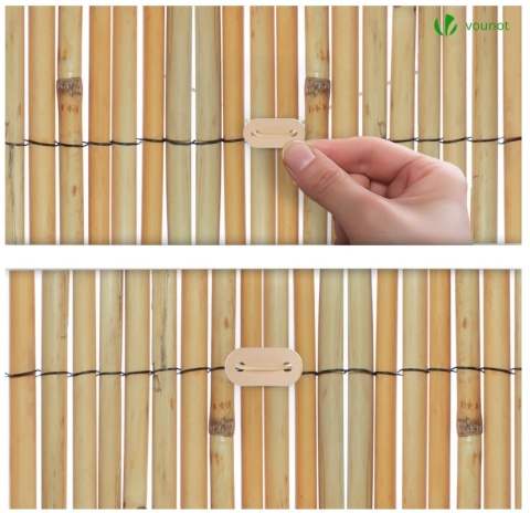 Osłona Balkonowa VOUNOT z Trzciny Naturalnej 140x300 cm – Mata Maskująca, Płotek