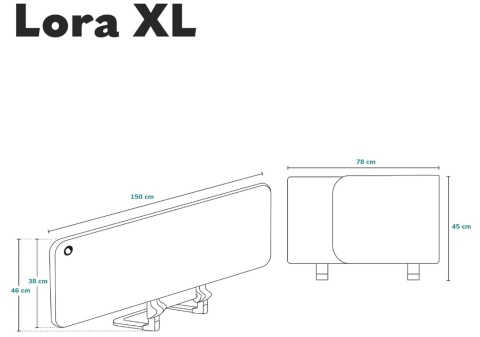 Barierka do Łóżka LIONELO Lora XL 150 cm – Regulacja 180°, Blokada StandSafe, Beż