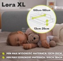 Barierka do Łóżka LIONELO Lora XL 150 cm – Regulacja 180°, Blokada StandSafe, Beż