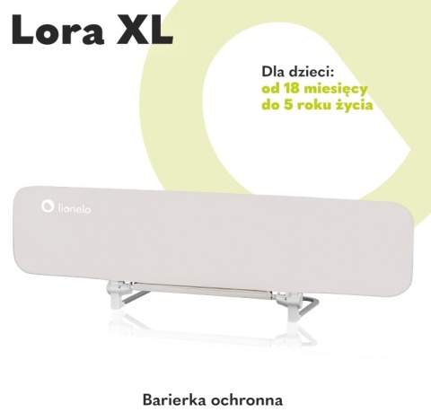 Barierka do Łóżka LIONELO Lora XL 150 cm – Regulacja 180°, Blokada StandSafe, Beż