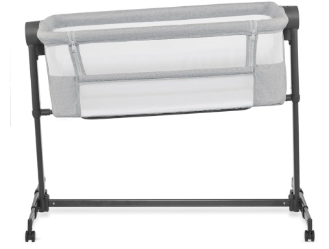Łóżeczko Dostawne Kinderkraft NESTE UP 2w1 – Regulacja Wysokości i Kąta, Do 9 kg, Szare