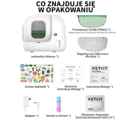 PETKIT Pura Max 2 – Automatyczna Kuweta Samoczyszcząca XL, xSecure, Wi-Fi, Dezodoryzacja N50