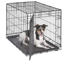 Klatka Kennelowa MidWest iCrate 76 cm – Drzwi Pojedyncze, Z Panelem Działowym, Ulepszone Bezpieczeństwo