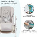Krzesełko do karmienia Kinderkraft YUMMY – Regulowane, Składane, Ekoskóra, Szare