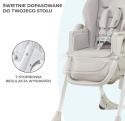 Krzesełko do karmienia Kinderkraft YUMMY – Regulowane, Składane, Ekoskóra, Szare