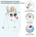 Krzesełko do karmienia Kinderkraft YUMMY – Regulowane, Składane, Ekoskóra, Szare