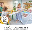 Krzesełko do karmienia Kinderkraft YUMMY – Regulowane, Składane, Ekoskóra, Szare