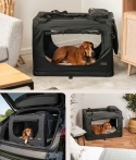 Składany Transporter dla Psa/Kota Lionto 82x58x58 cm – Do 18 kg, Czarny