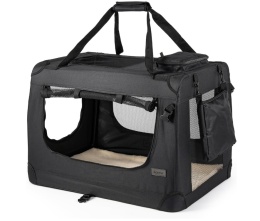 Składany Transporter dla Psa/Kota Lionto 82x58x58 cm – Do 18 kg, Czarny