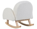 Fotel Bujany dla Dzieci Childhome – Miękki materiał Teddy, Biały/Ecru