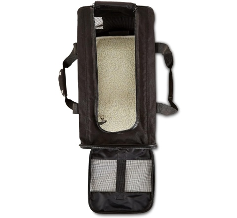 Miękki Transporter dla Zwierząt Amazon Basics – Rozmiar L, Czarny, Wyściółka z Polaru