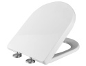 Deska Toaletowa Ibergrif M41001 – Wolnoopadająca, Kształt D, Szybki Demontaż, Biała