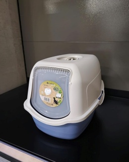 Kuweta dla Kota Flamingo Lexie – Zakryta, z Filtrem Węglowym, Niebieska, 56 cm