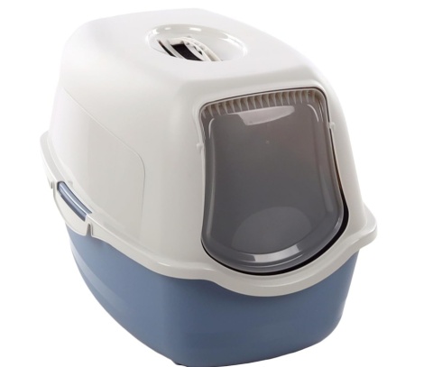 Kuweta dla Kota Flamingo Lexie – Zakryta, z Filtrem Węglowym, Niebieska, 56 cm