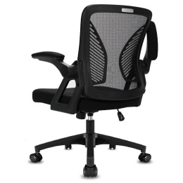 Ergonomiczne Krzesło Biurowe Milacyee – Oddychająca Siatka, Podnoszone Podłokietniki, Czarne