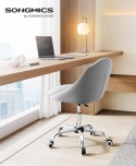 Krzesło do Biurka i Toaletki SONGMICS – Regulowane, Bawełna i Len, Gołębi Szary