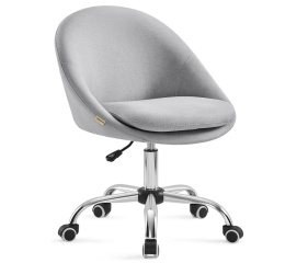 Krzesło do Biurka i Toaletki SONGMICS – Regulowane, Bawełna i Len, Gołębi Szary