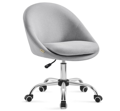 Krzesło do Biurka i Toaletki SONGMICS – Regulowane, Bawełna i Len, Gołębi Szary