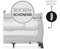 Łóżeczko Turystyczne Hauck Sleep N Play Center – Zestaw z Przewijakiem i 2 Poziomami, Szary Teddy