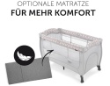 Łóżeczko Turystyczne Hauck Sleep N Play Center – Zestaw z Przewijakiem i 2 Poziomami, Szary Teddy