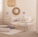 Łóżko Podłogowe Roba Montessori 70x140 cm – Samodzielność i Bezpieczeństwo, Szare