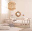 Łóżko Podłogowe Roba Montessori 70x140 cm – Samodzielność i Bezpieczeństwo, Szare