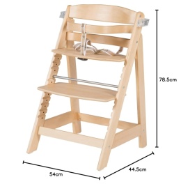 Drewniane Krzesełko do Karmienia Roba Sit Up Click & Fun – Rosnące z Dzieckiem, Naturalne