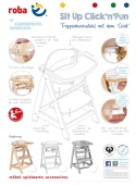 Drewniane Krzesełko do Karmienia Roba Sit Up Click & Fun – Rosnące z Dzieckiem, Naturalne
