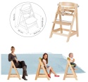 Drewniane Krzesełko do Karmienia Roba Sit Up Click & Fun – Rosnące z Dzieckiem, Naturalne