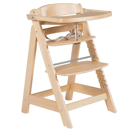 Drewniane Krzesełko do Karmienia Roba Sit Up Click & Fun – Rosnące z Dzieckiem, Naturalne