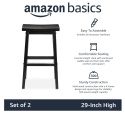 Zestaw 2 Hokerów Barowych Amazon Basics 74cm Czarny
