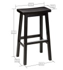 Zestaw 2 Hokerów Barowych Amazon Basics 74cm Czarny