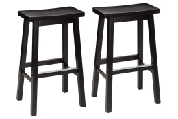 Zestaw 2 Hokerów Barowych Amazon Basics 74cm Czarny