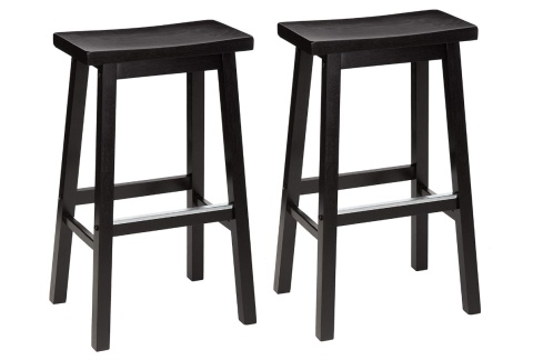 Zestaw 2 Hokerów Barowych Amazon Basics 74cm Czarny