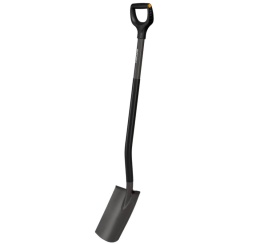 Szpadel Ergonomiczny Fiskars – Zaokrąglony, Stal Borowa, Powłoka SoftGrip