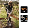 Szpadel Ergonomiczny Fiskars – Zaokrąglony, Stal Borowa, Powłoka SoftGrip
