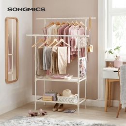 SONGMICS Dwupoziomowy stojak/ wieszak na ubrania