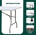 Stół Składany KAMBERG 180x74 cm – Cateringowy, Ogrodowy, Udźwig 150 kg