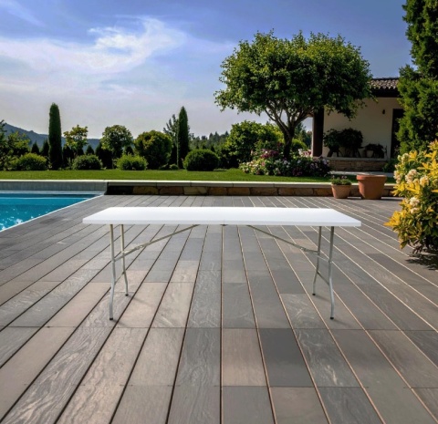 Stół Składany KAMBERG 180x74 cm – Cateringowy, Ogrodowy, Udźwig 150 kg