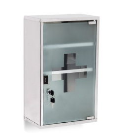 Szafka Medyczna EMRGENCY XL – Stal Nierdzewna, 3 Głębokie Półki, Zamykana na Klucz